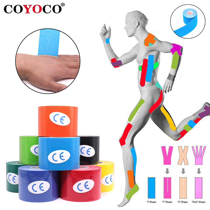 Sports Taping Precut - Lebar 2.5 cm-10 cm pita kinesiologi
