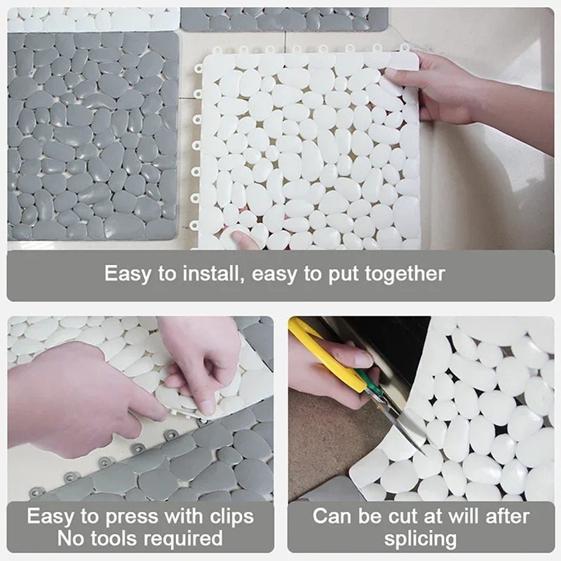 1-10PC 30X30cm Kamar Mandi Ker - Bamboo Bath Mat ulasan dan harga