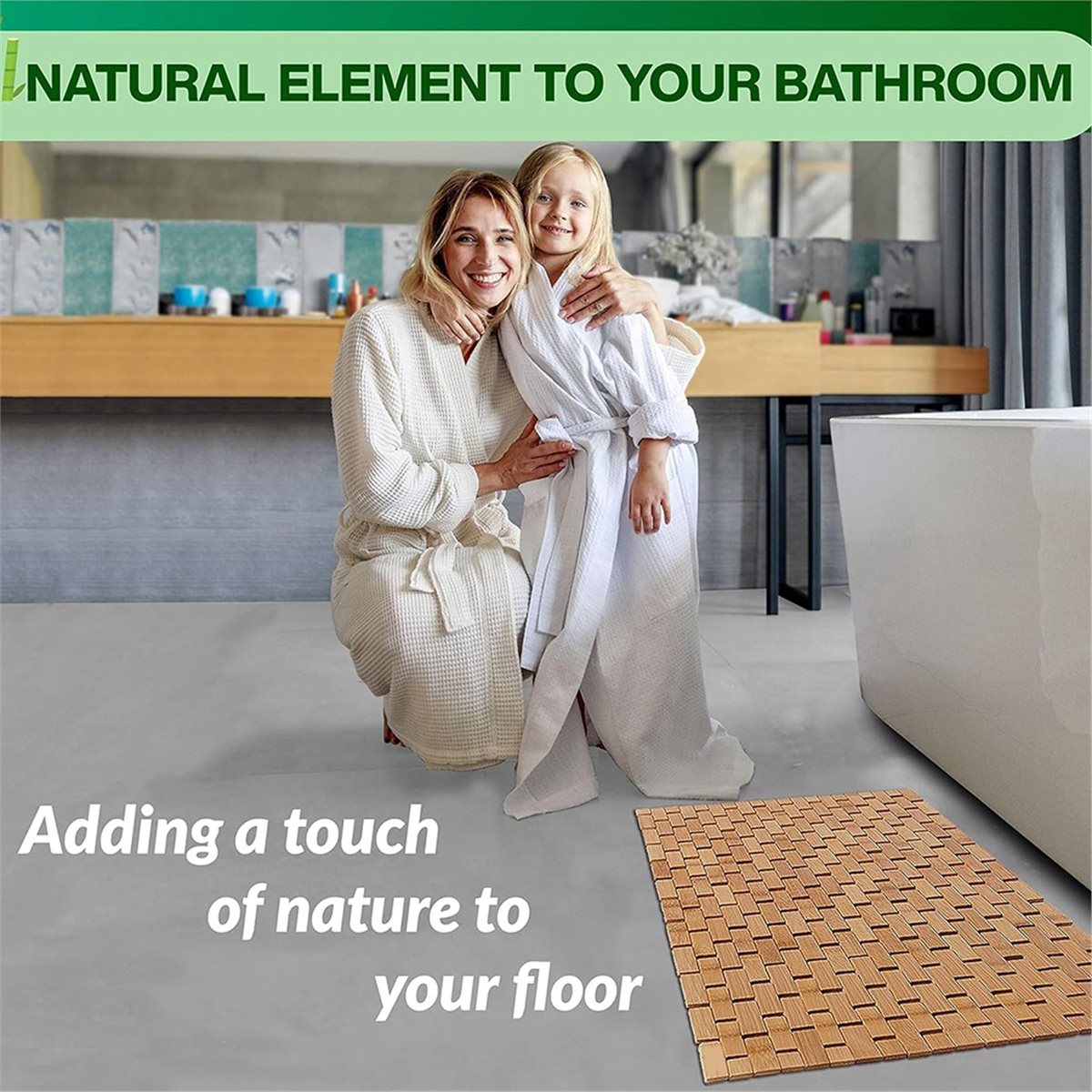 NOCM Bamboo Bath Mat - Keset M - Bamboo Bath Mat ulasan dan harga