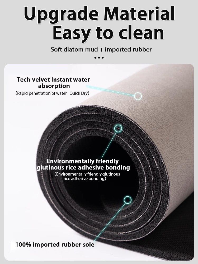 Keset Kamar Mandi Geometris No - Bamboo Bath Mat ulasan dan harga